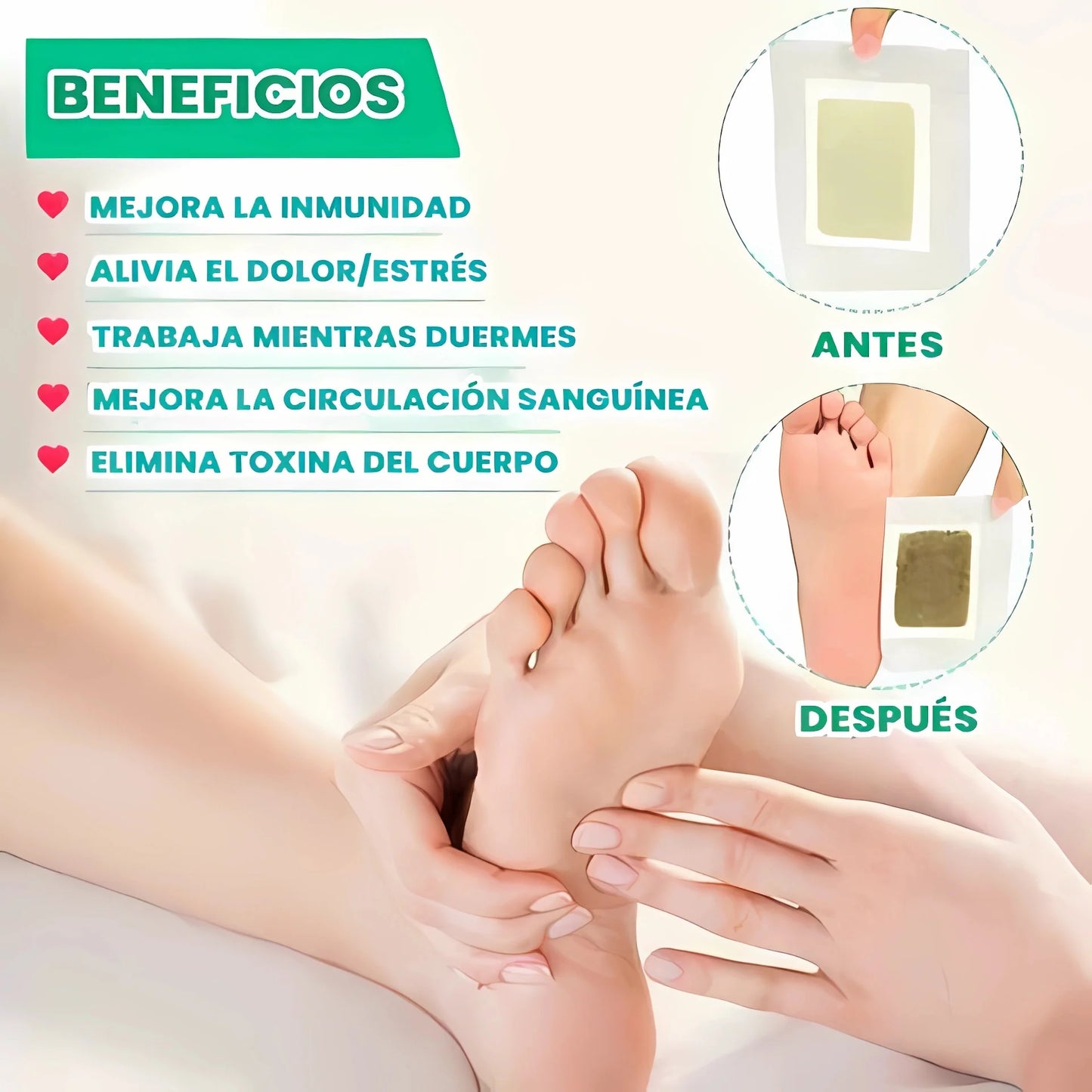 Parches Desintoxicantes Kinoki: Pack 3x1 SOLO por HOY (30 Parches)