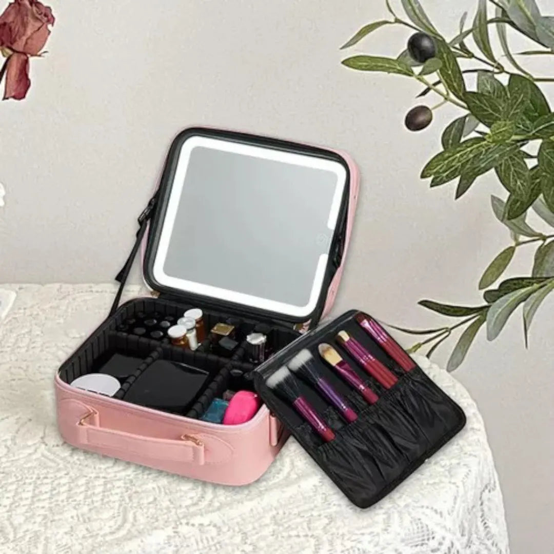 Cosmetiquero con Espejo LED – Ilumina Cada Detalle – Maquillaje Preciso en Cualquier Momento