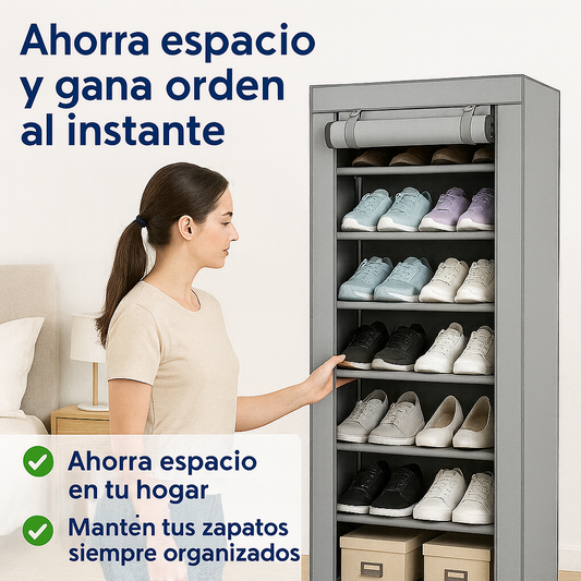 Zapatera Vertical 10 Niveles – Ahorra Espacio – Mantén tus Zapatos en Orden en Minutos
