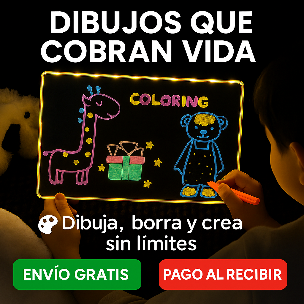 Pizarra LED Creativa Kids – Colorea y Borra – Despierta su imaginación desde el primer uso