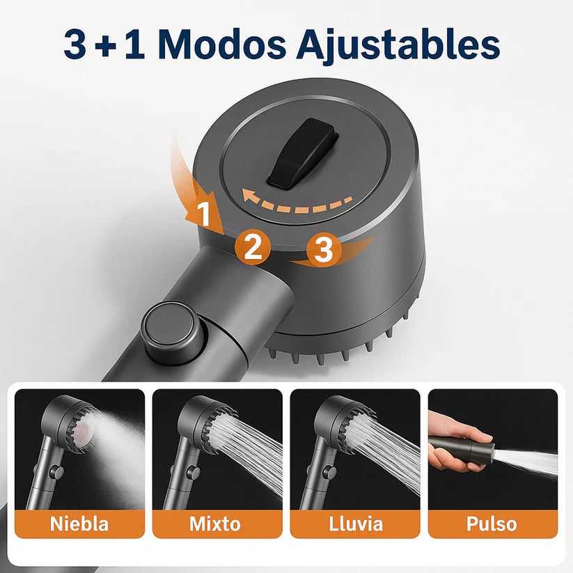 EcoSpa™Cabezal Ducha Alta Presion Masajeadora