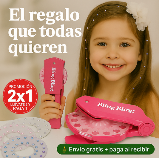 2X1 Máquina de Brillos – Decora el cabello – Crea peinados mágicos en segundos