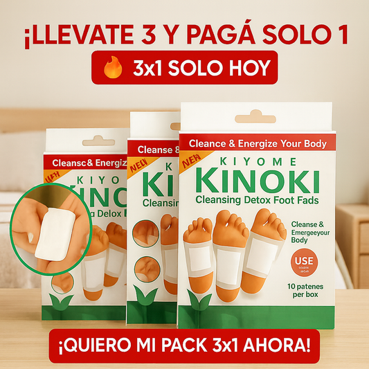 Parches Desintoxicantes Kinoki: Pack 3x1 SOLO por HOY (30 Parches)