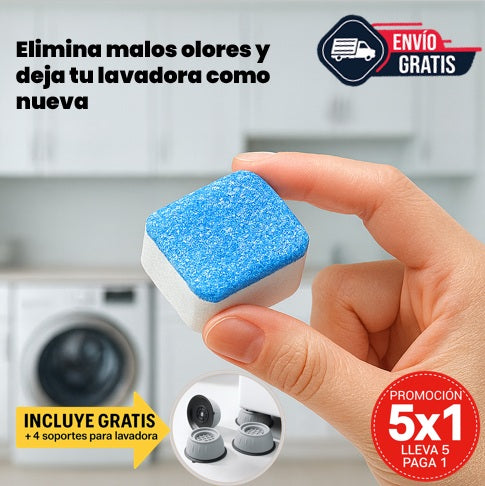 5x1 Pastillas para lavadora – Limpieza profunda del tambor – Tu máquina como nueva en un ciclo