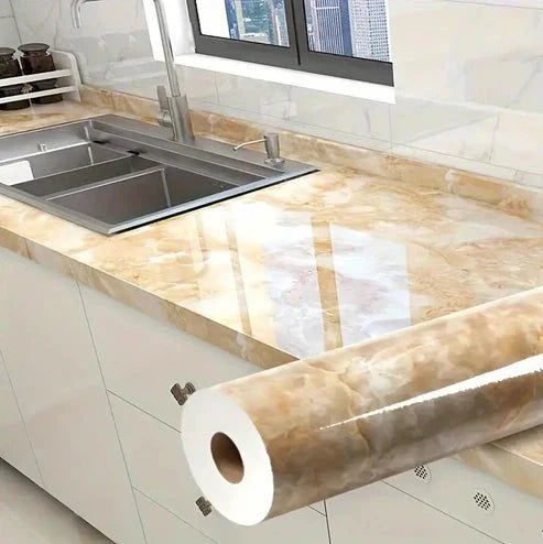 EasyMármol™ PAPEL Vinil adhesivo marmoleado 10m