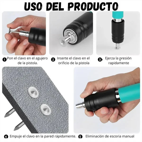 ClavoMaster ™ PISTOLA DE CLAVOS + 🎁 Incluye 100 CLAVOS GRATIS